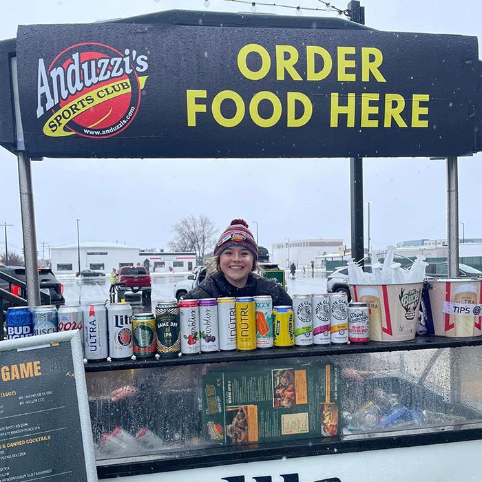 Anduzzi’s Sports Club Wisconsin’s Favorite Restaurant & Sports Bar game day football drink stand